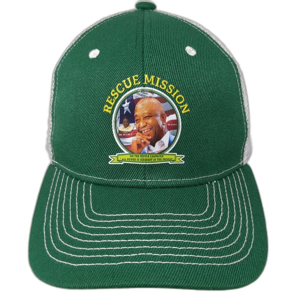 Green Trucker Hat One Size Rescue Mission Joseph Boakai Liberia Campaign Mesh